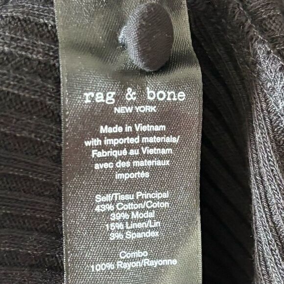 Rag & Bone Echo Maxi Sweater Black Dress Knit  Ribbed Size XXS - Picture 14 of 14